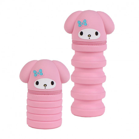 ESTUCHE PORTATODO SILICONA HELLO KITTY BACK TO SCHOOL ROSA