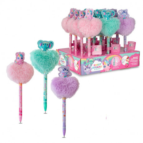 BOLIGRAFO POMPON CORAZON CON TOPPER 3D SWEET DREAMS 