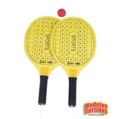 SET PALA MADERA SPORT COLORES