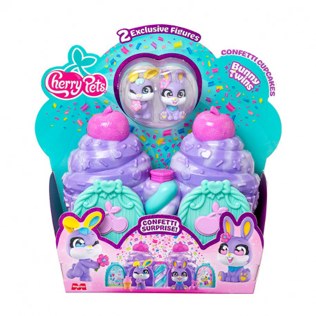 CHERRY PETS CONFETTI CUPCAKES BUNNY TWINS