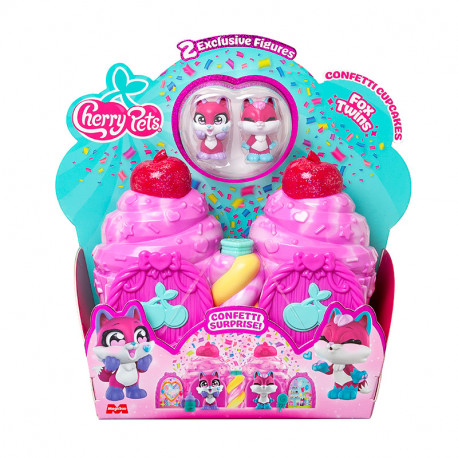 CHERRY PETS CONFETTI CUPCAKES FOX TWINS