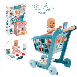 CARRITO COMPRA CON MUÑECO Y ACCESORIOS