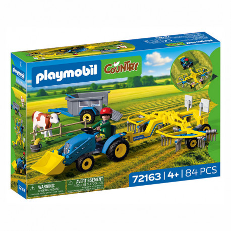 COUNTRY TRACTOR PEQUEÑO CON HILERADORA DE HENO