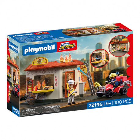 CITY ACTION QUAD DE BOMBEROS CON HAMBURGUESERIA