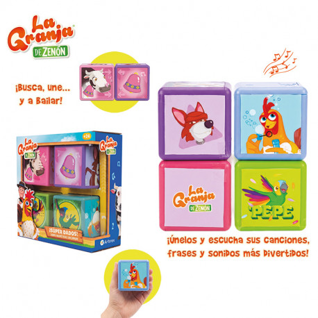 GRANJA DE ZENON SUPER DADOS MUSICALES MAGNETICOS 