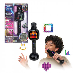 MICROFONO KARAOKE DISCO LIGHTS NEGRO