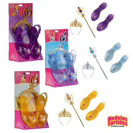DISNEY PRINCESAS SURTIDO DE ZAPATITOS VARITA & TIARA