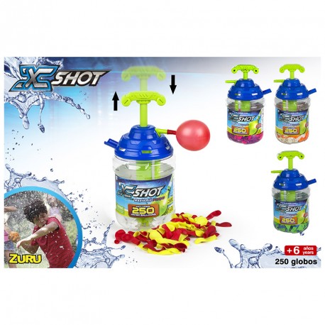 SET BOMBA + 250 GLOBOS DE AGUA X SHOT 4/S