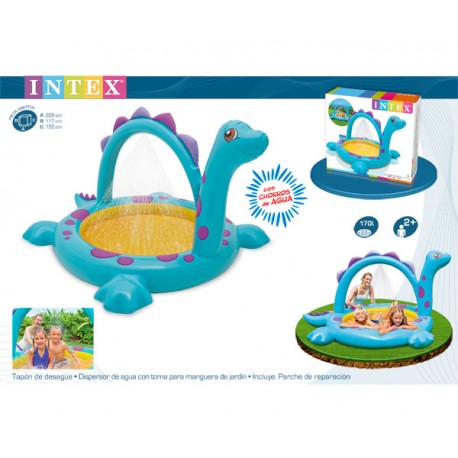 PISCINA HINCHABLE PULVERIZADOR DINO (229x165x117)