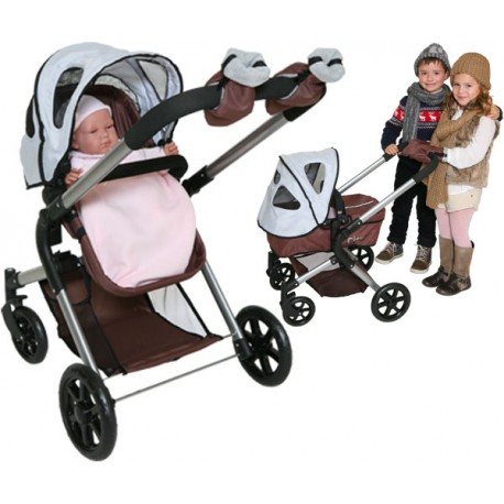 DeCuevas Toys - Coche y silla para muñecas 3x1 + manoplas (80510)