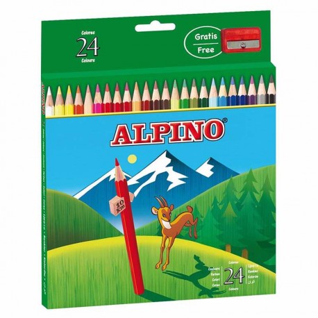 ALPINO ESTUCHE 24 LAPICES DE COLORES