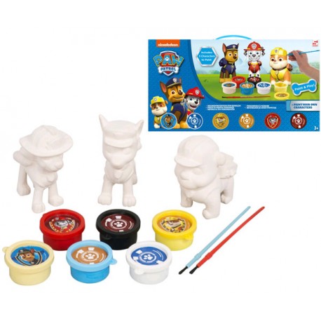 PINTA TUS FIGURAS DE PAW PATROL PACK DE 3