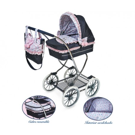 COCHE DE MUÑECA CROMADO CLASSIC