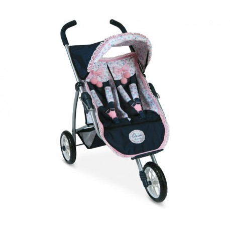 SILLA MUÑECA GEMELOS 3 RUEDAS