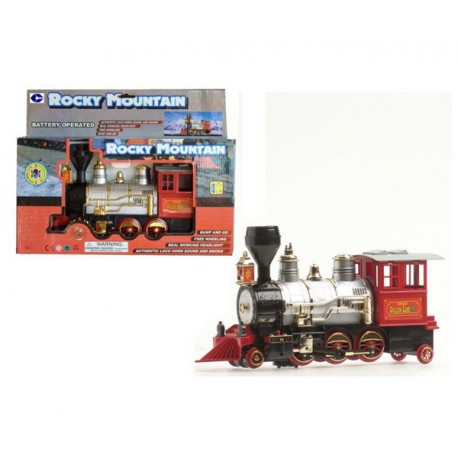 LOCOMOTORA SALVAOBSTÁCULOS CON LUZ, SONIDO Y HUMO