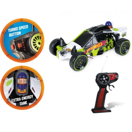 RC 1:10 HOT WHEELS BUGGY CARGADOR Y BATERIA