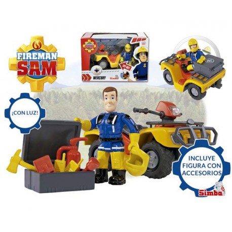 SAM EL BOMBERO SET QUAD MERCURY CON FIGURA