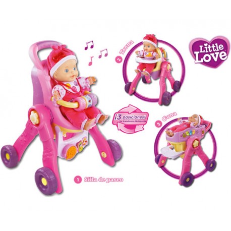 LITTLE LOVE CARRITO DE BEBE 3 EN 1