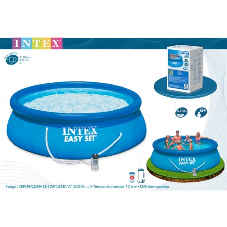 PISCINA INFLABLE CON DEPURADORA (365x91)