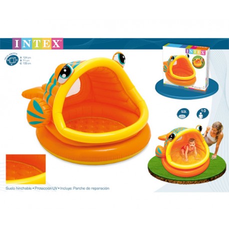 PISCINA BEBE PEZ PEREZOSO 124x109x71