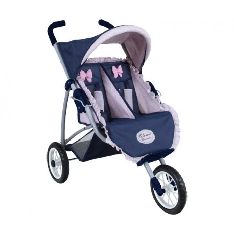 SILLA MUÑECA GEMELOS 3 RUEDAS