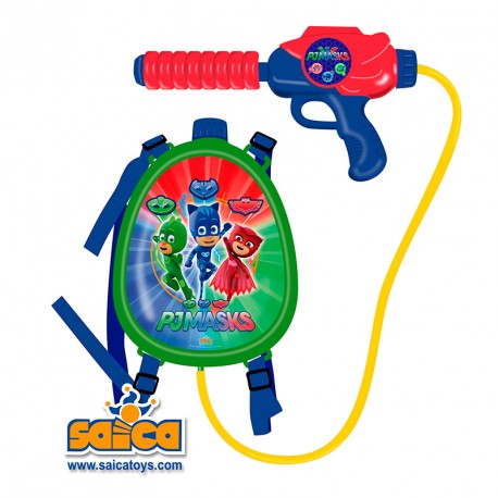 PJ MASKS PISTOLA AGUA CON DEPOSITO MOCHILA