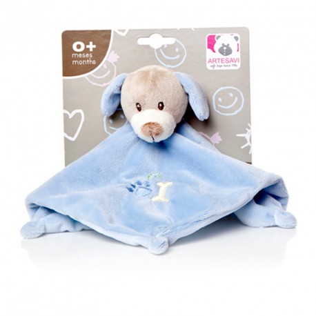 DOUDOU PERRITO SONAJERO AZUL 26 CM