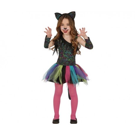 DISFRAZ RAINBOW LEOPARD INFANTIL TALLA 10-12 AÑOS