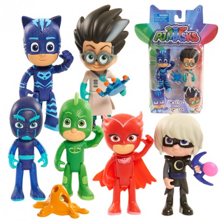 PJ Masks - Pack de dos figuras Gatuno y Romeo (Bandai 24556)